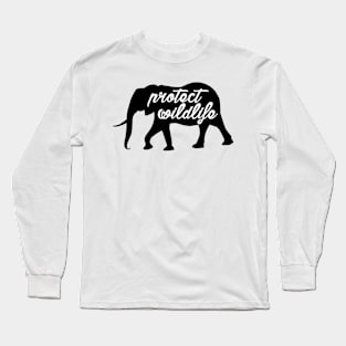 protect wildlife - elephant Long Sleeve T-Shirt